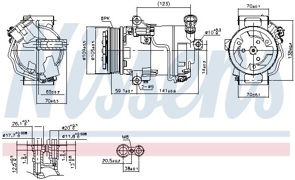 NISSENS 890006 Compressor, air conditioning