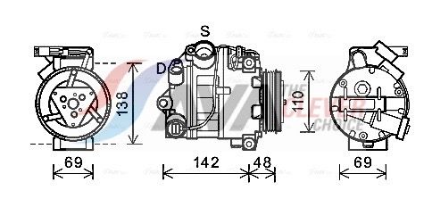 AVA CLEVER CHOICE BWAK443 Compressor, air conditioning