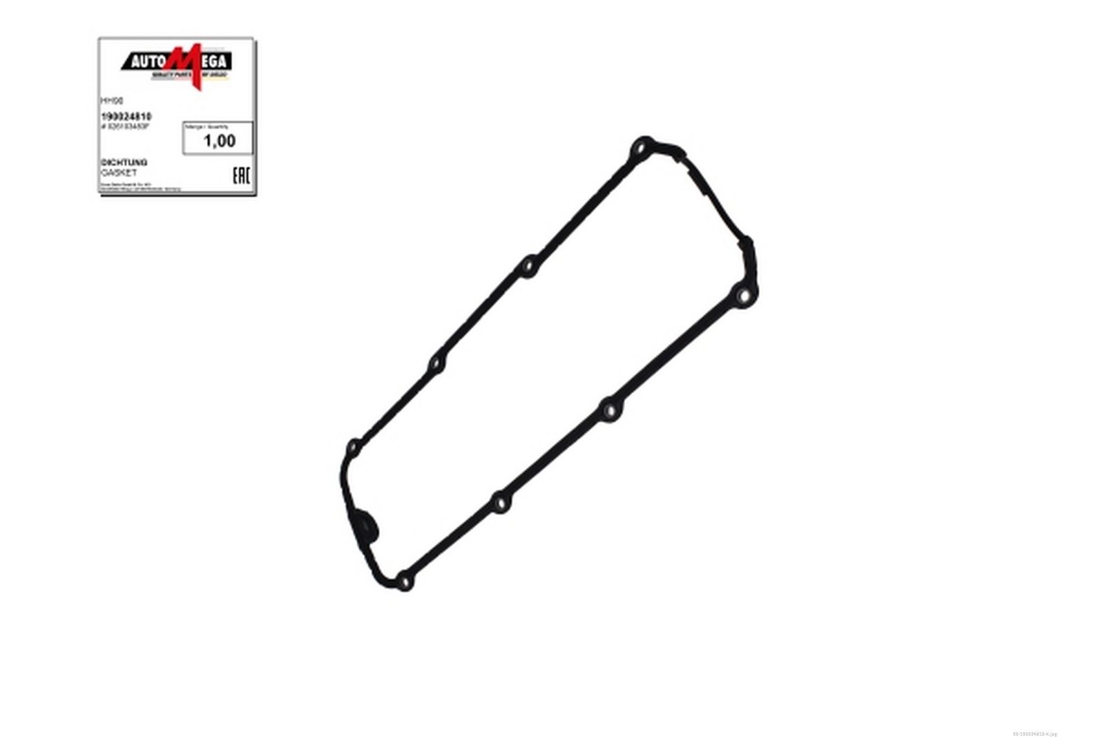 AUTOMEGA 190024810 Gasket, cylinder head cover