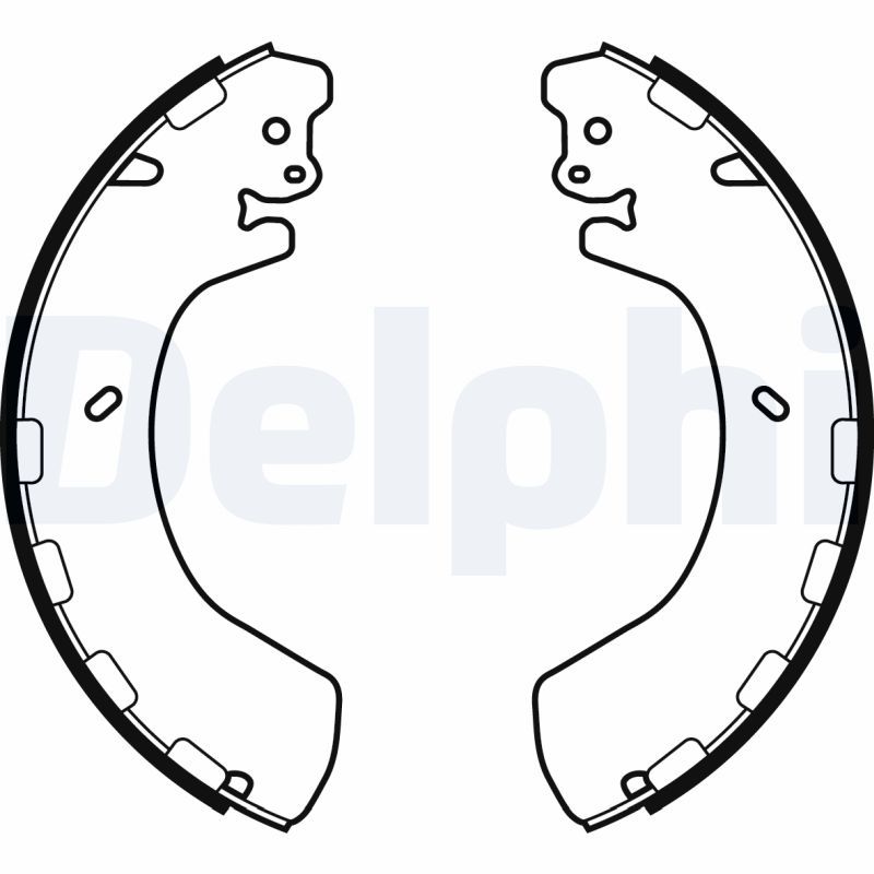DELPHI LS2057 Brake shoe set