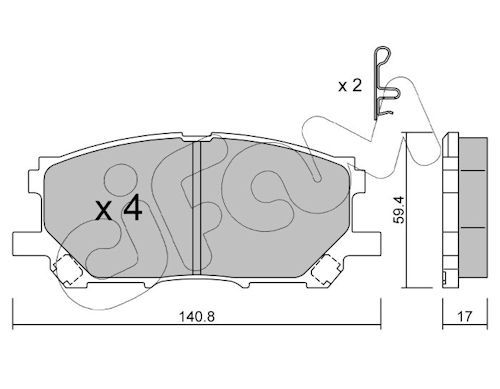 CIFAM 822-618-0 Brake pad set, disc brake