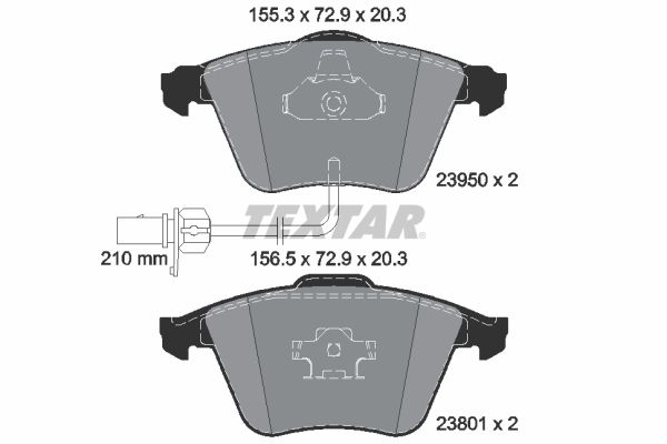 TEXTAR 2395001 Brake pad set, disc brake