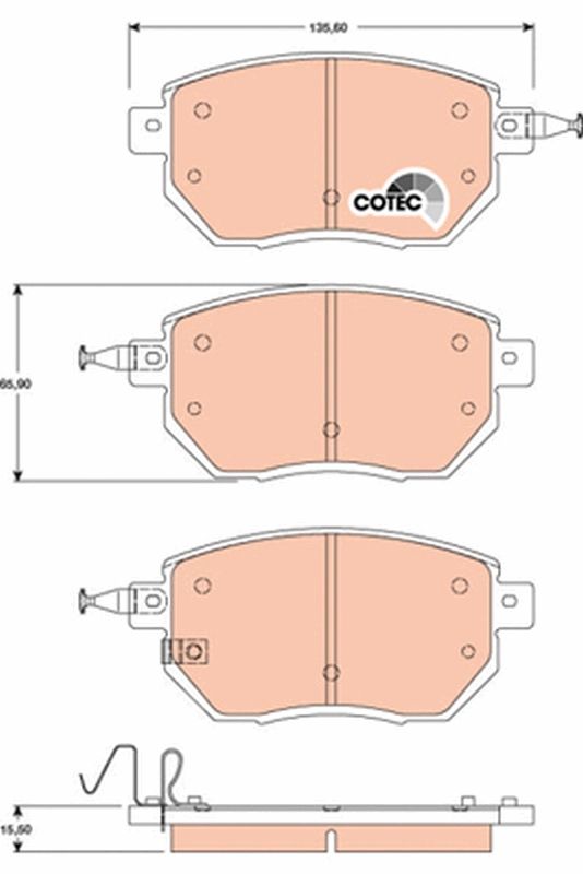 TRW GDB3416 Brake pad set, disc brake