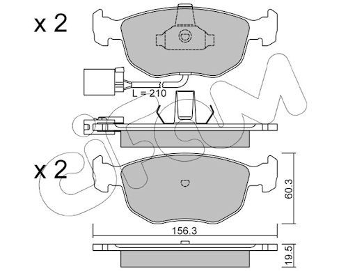 CIFAM 822-656-1 Brake pad set, disc brake
