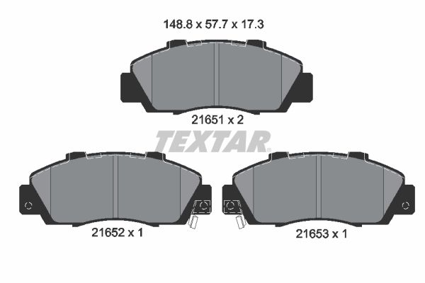 TEXTAR 2165101 Brake pad set, disc brake