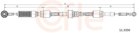COFLE 11.3350 Cable pull, manual transmission