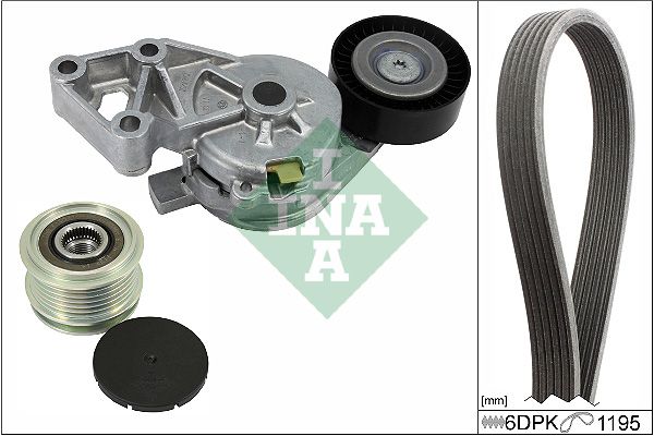 SCHAEFFLER INA 529 0465 20 V formos rumbuotas diržas, komplektas