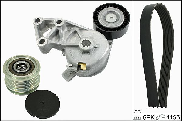 HEPU 20-1782 V-ribbed belt set