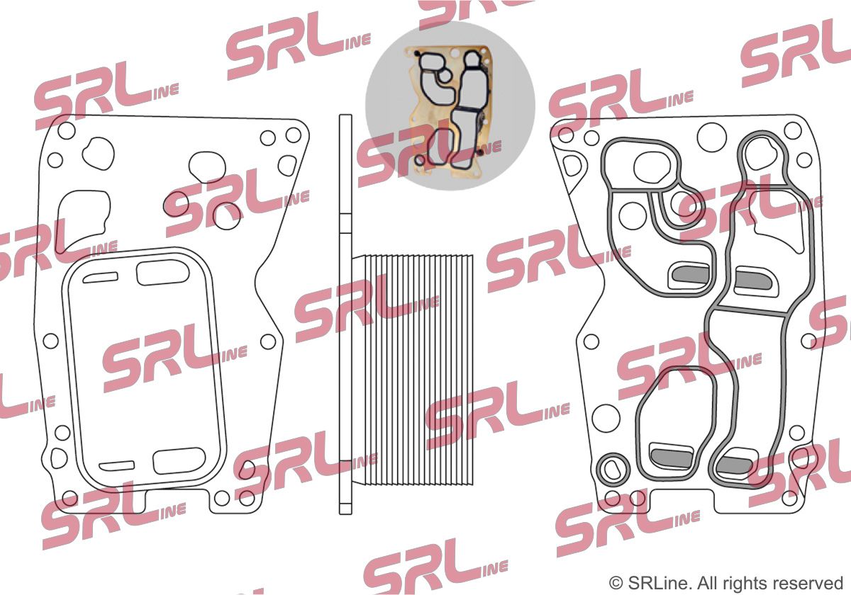 SRLINE 2042L8-3 Oil cooler, engine oil