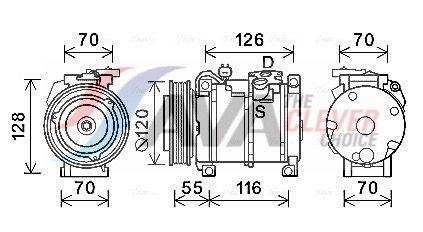 AVA CLEVER CHOICE JEK068 Compressor, air conditioning