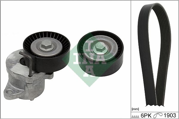 SCHAEFFLER INA 529 0348 10 V-ribbed belt set