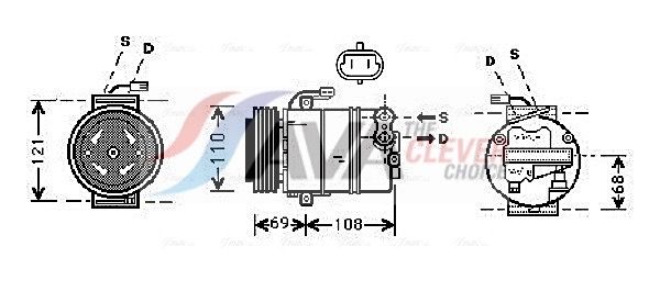 AVA CLEVER CHOICE OLAK317 Compressor, air conditioning