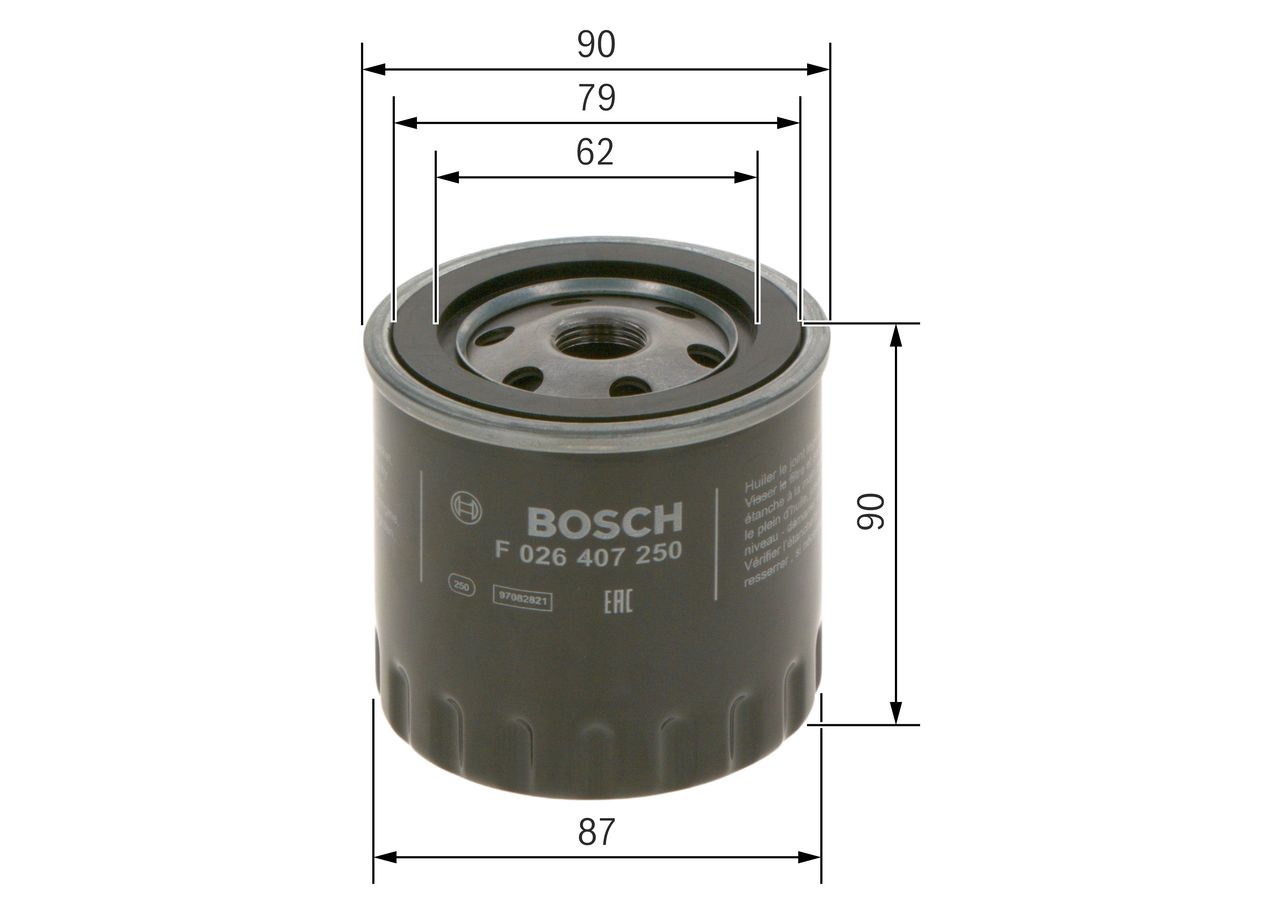 BOSCH F 026 407 250 Oil filter