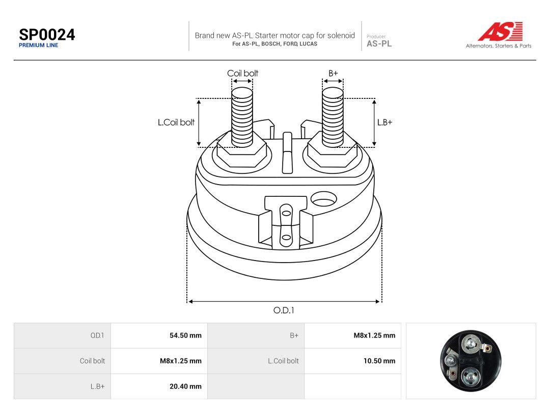 Cap, starter relay-1