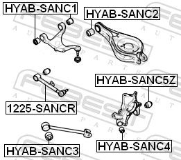 Mounting, control/trailing arm-1