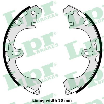 LPR 08800 Brake shoe set