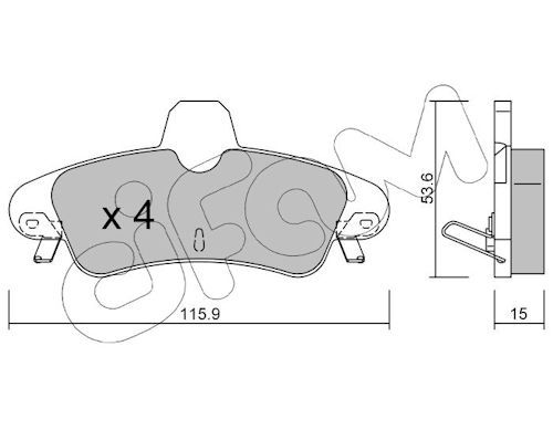 CIFAM 822-143-1 Brake pad set, disc brake