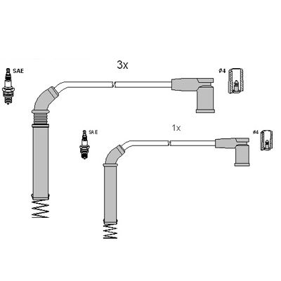 HÜCO 134964 Ignition cable kit
