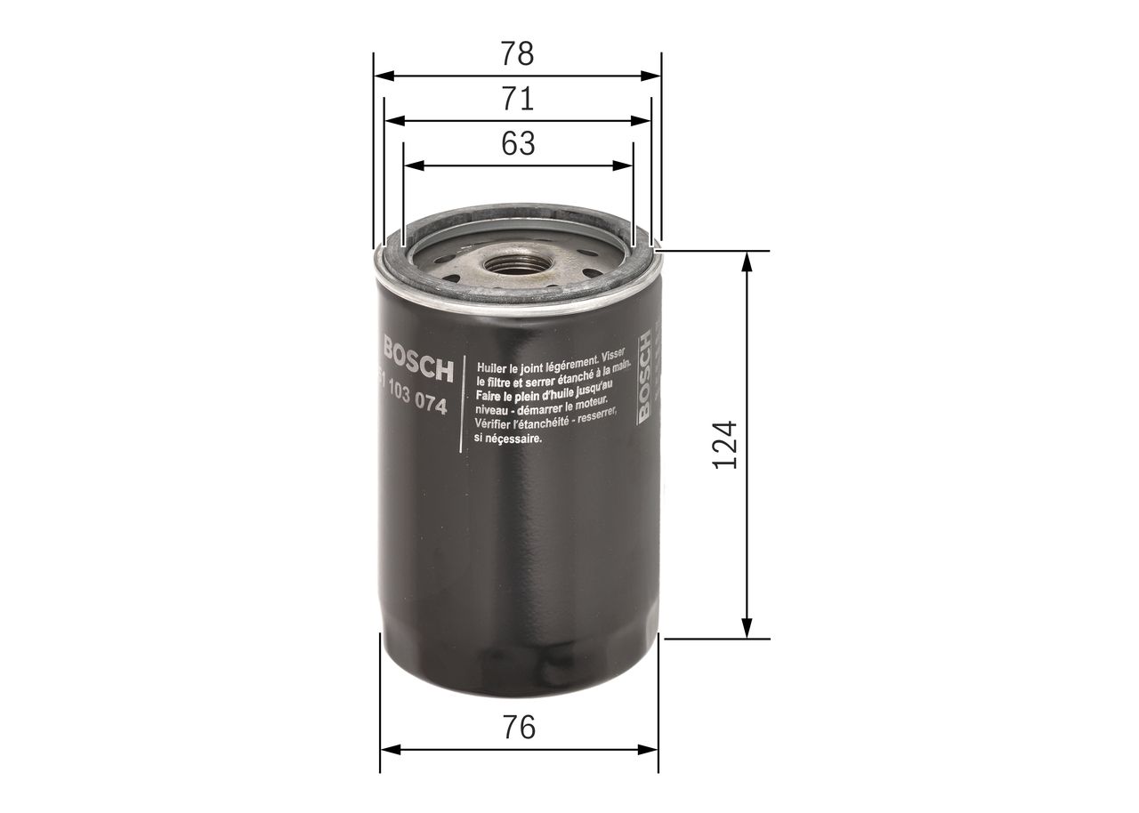 BOSCH 0 451 103 074 Oil filter