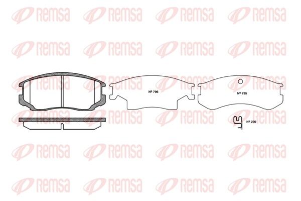 REMSA 0357.22 Brake pad set, disc brake
