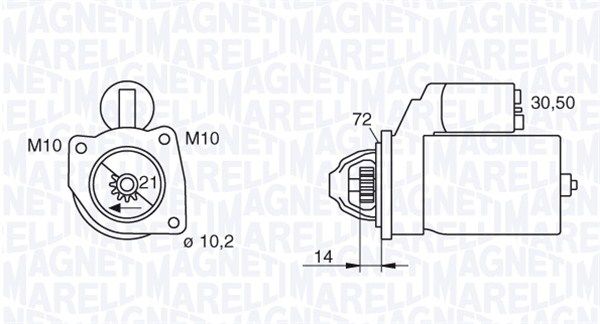 MAGNETI MARELLI 063280006010 Starter