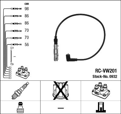 NGK 0932 Ignition cable kit