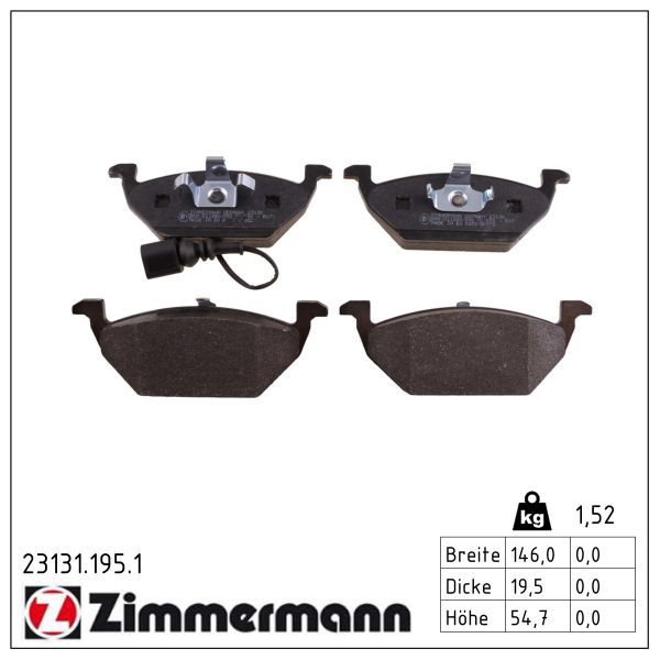ZIMMERMANN 23131.195.1 Brake pad set, disc brake