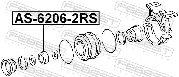 Bearing, propshaft centre bearing-1
