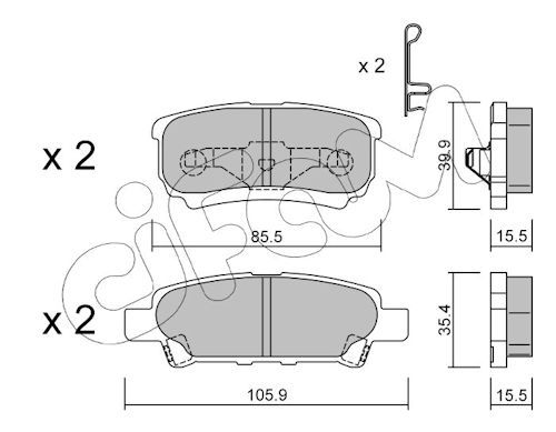 CIFAM 822-737-0 Brake pad set, disc brake
