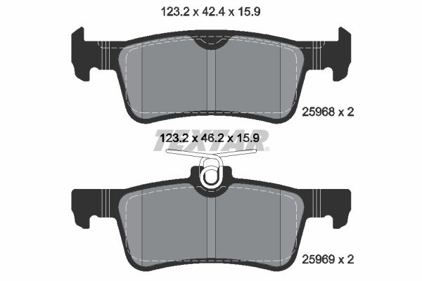 TEXTAR 2596801 Brake pad set, disc brake