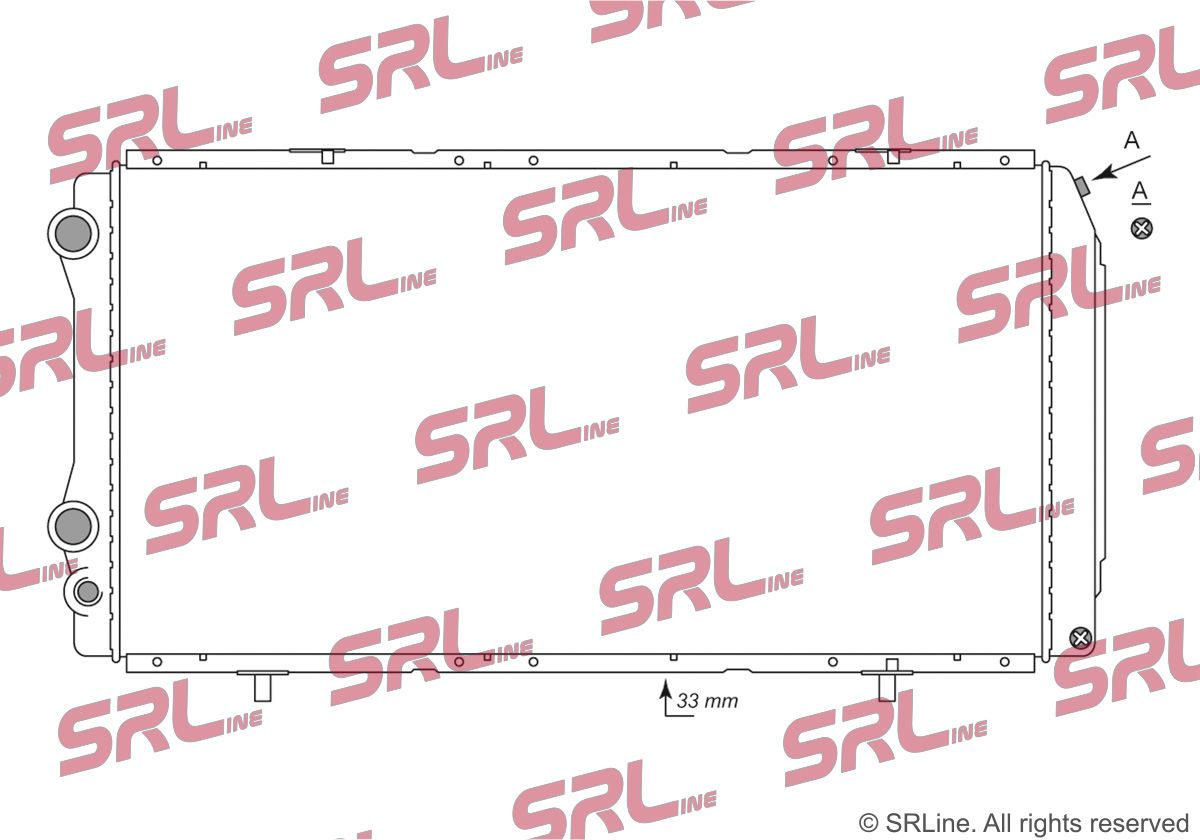 SRLINE 570208-2 Radiator, engine cooling