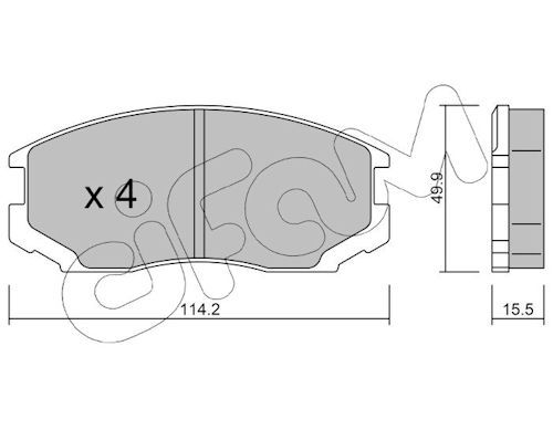 CIFAM 822-221-0 Brake pad set, disc brake