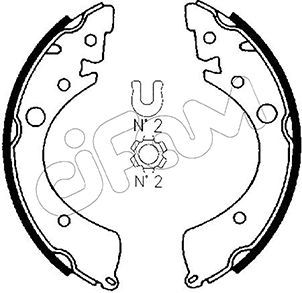 CIFAM 153-151 Brake shoe set
