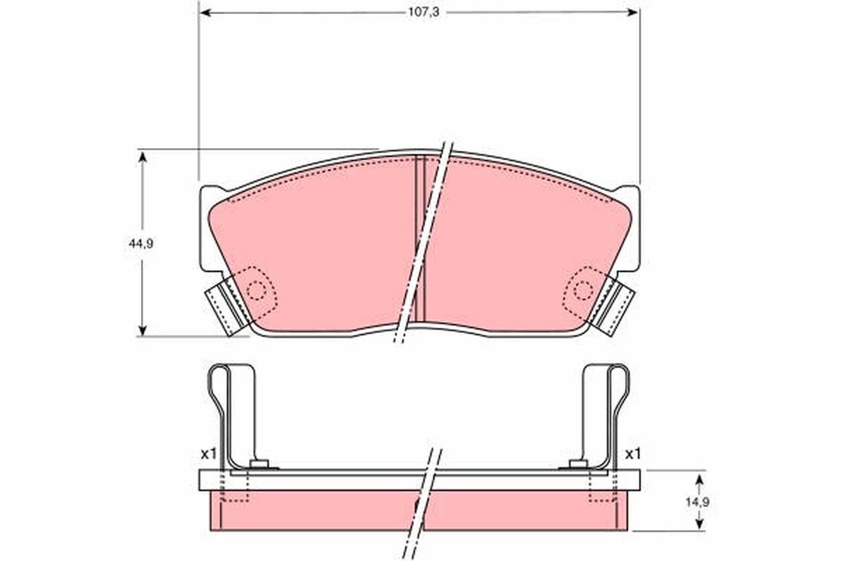 TRW GDB750 Stabdžių trinkelių rinkinys, diskinis stabdys