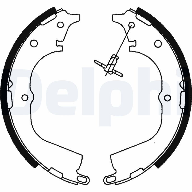 DELPHI LS1744 Brake shoe set