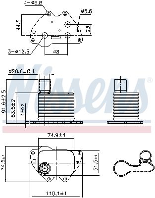 Oil Cooler, engine oil-5