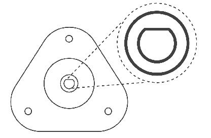 Repair Kit, suspension strut support mount-2