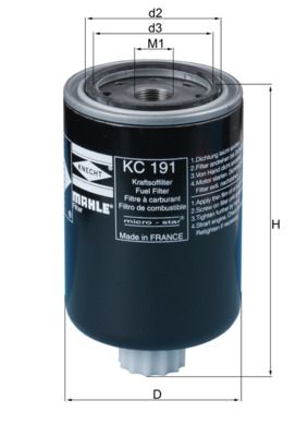 MAHLE KC 191 Fuel filter