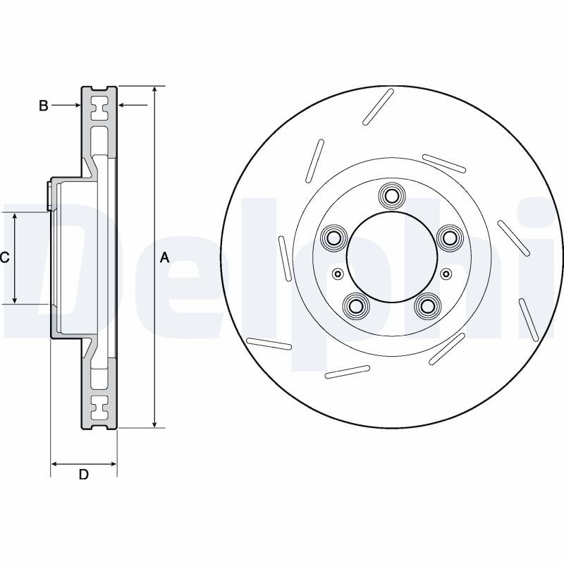 DELPHI BG9128C Brake disc