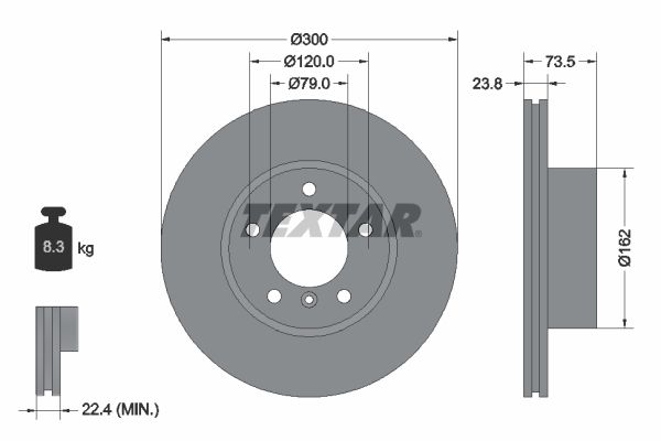 TEXTAR 92137705 Brake disc