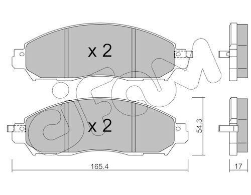 CIFAM 822-1081-0 Brake pad set, disc brake