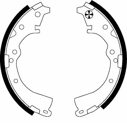 TEXTAR 91051100 Brake shoe set