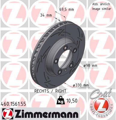 ZIMMERMANN 460.1561.55 Brake disc