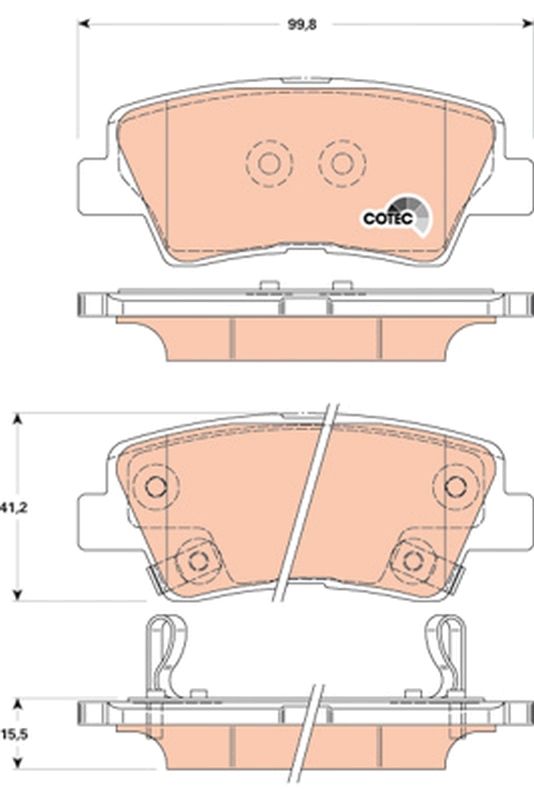 TRW GDB3494 Brake pad set, disc brake