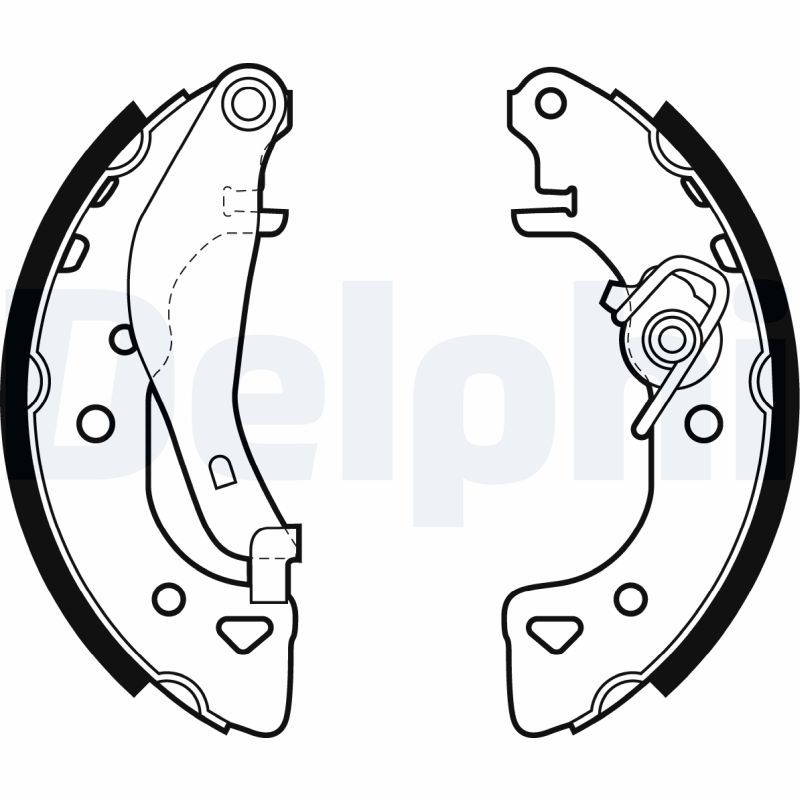 DELPHI LS1976 Brake shoe set