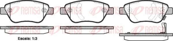 REMSA 0858.31 Brake pad set, disc brake