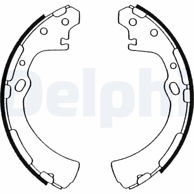 DELPHI LS1505 Brake shoe set