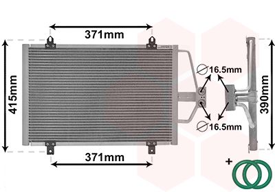 VAN WEZEL 43005201 Condenser, air conditioning