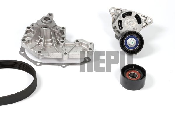HEPU PK00547 Water pump + v-ribbed belt kit