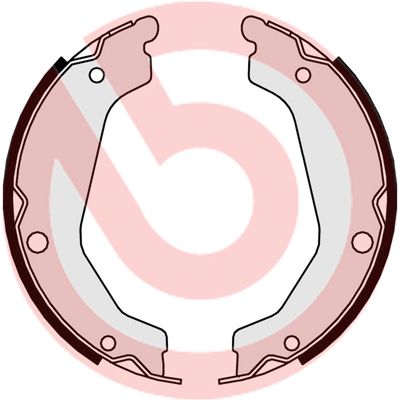 BREMBO S 30 531 Brake shoe set, parking brake